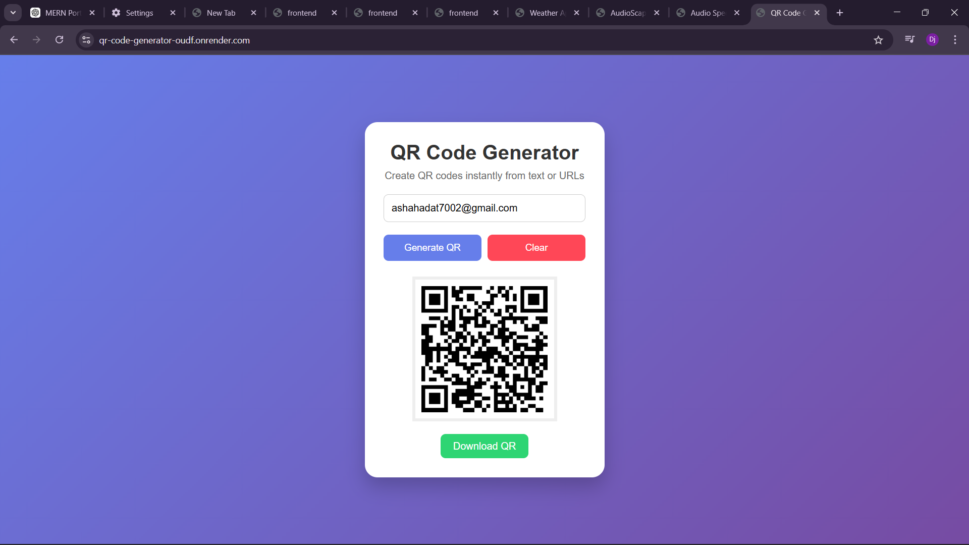 QR Code Generator preview